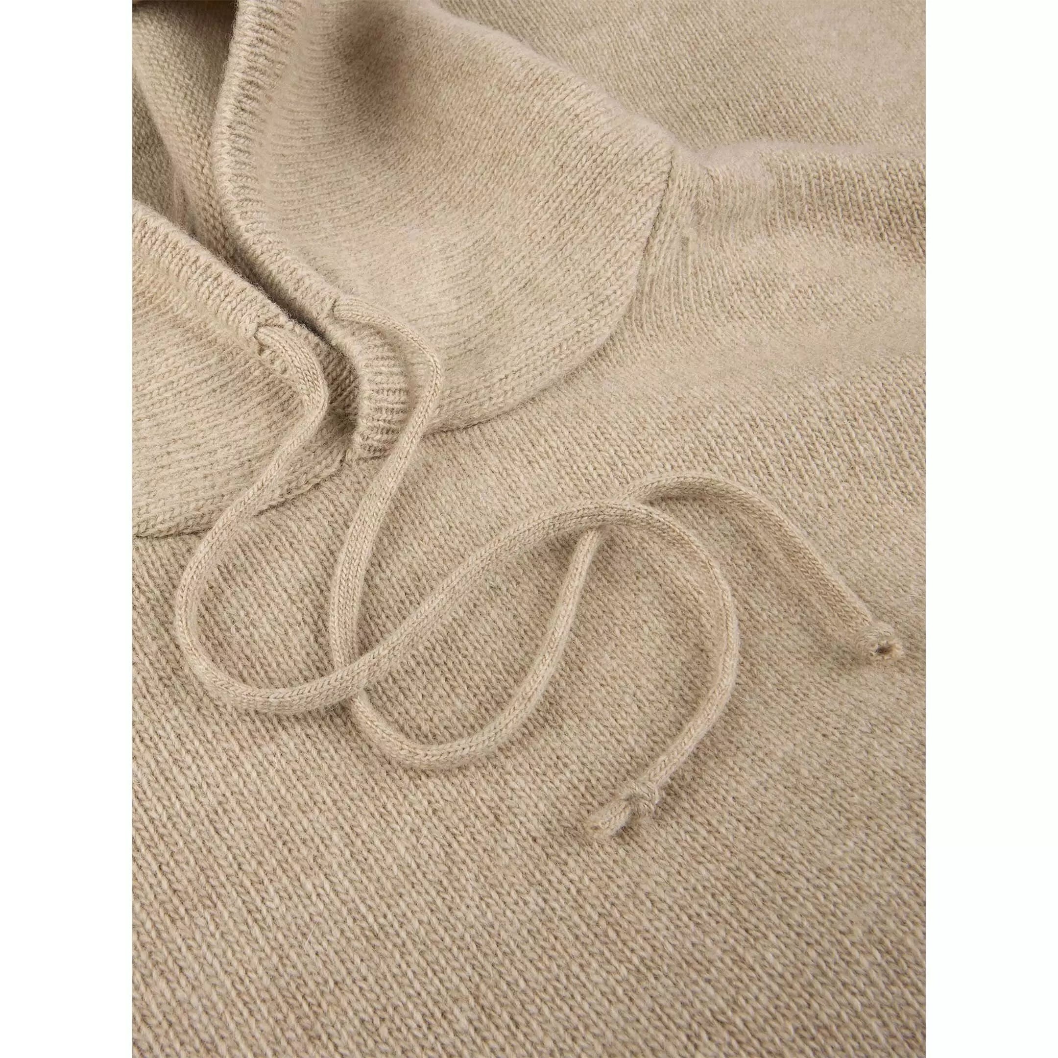 PULLOVER KNITTED HOOD CARDED MERINO WOOL