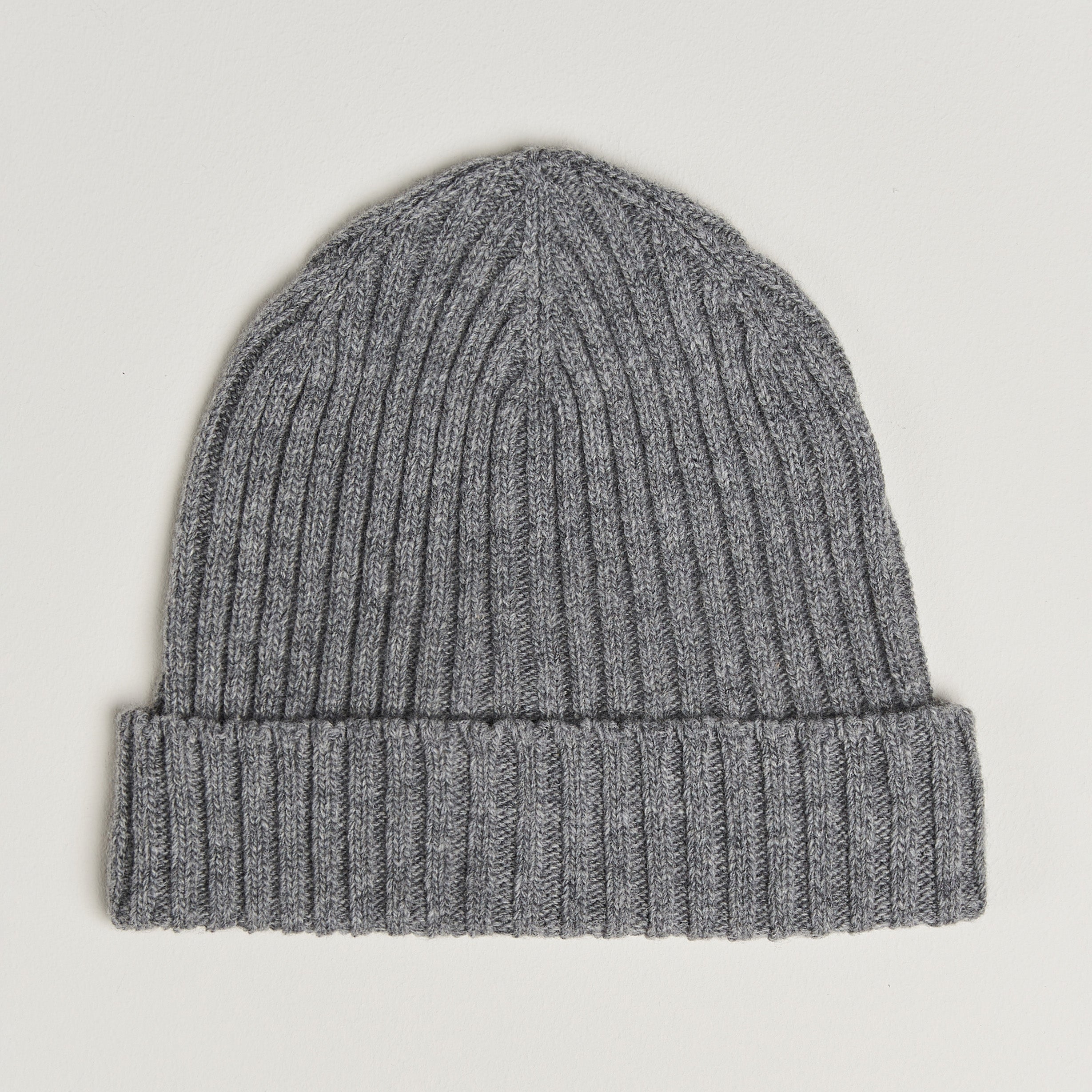 HAT RIBBED CARDED MERINO WOOL 330 GREY