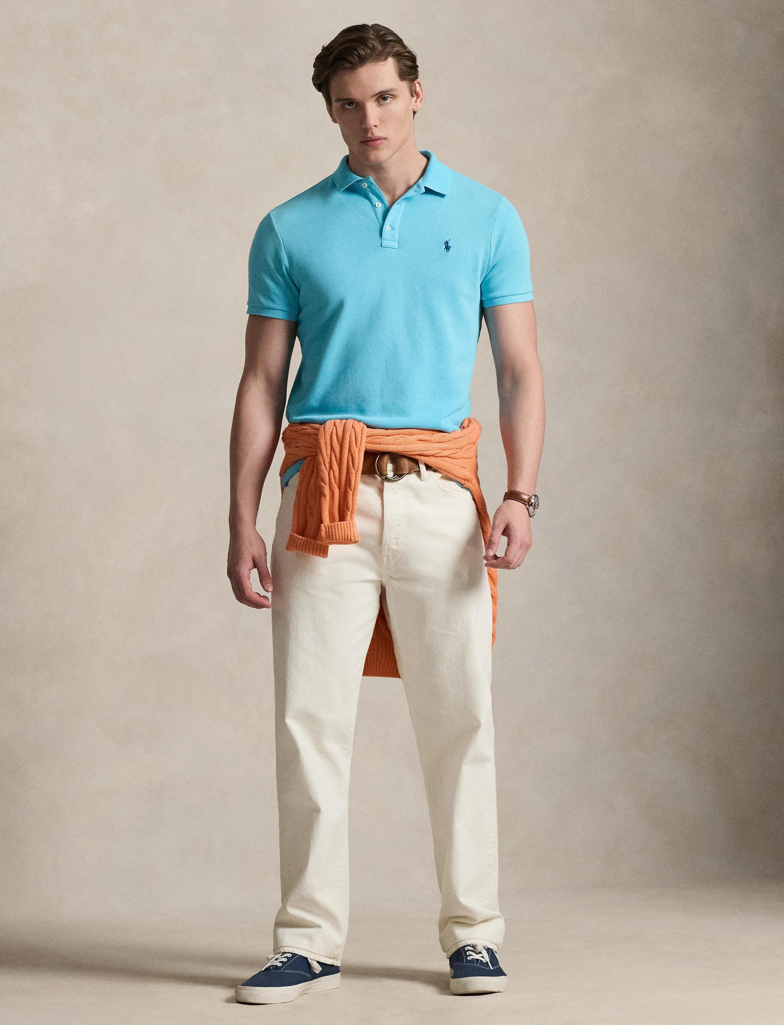 KNIT-POLO SHORT SLEEVE 003 PERFECT TURQUOISE