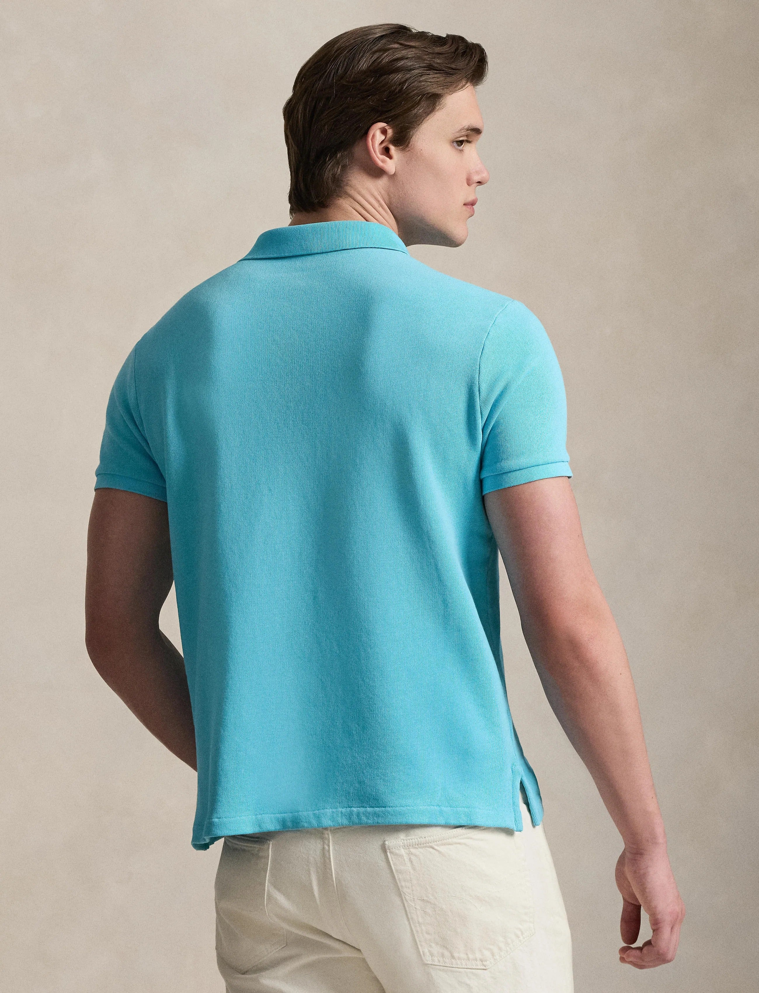 KNIT-POLO SHORT SLEEVE 003 PERFECT TURQUOISE