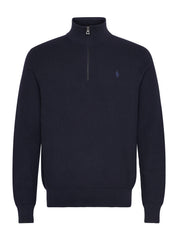 SWEATER-HALF ZIP 004 NAVY HTHR