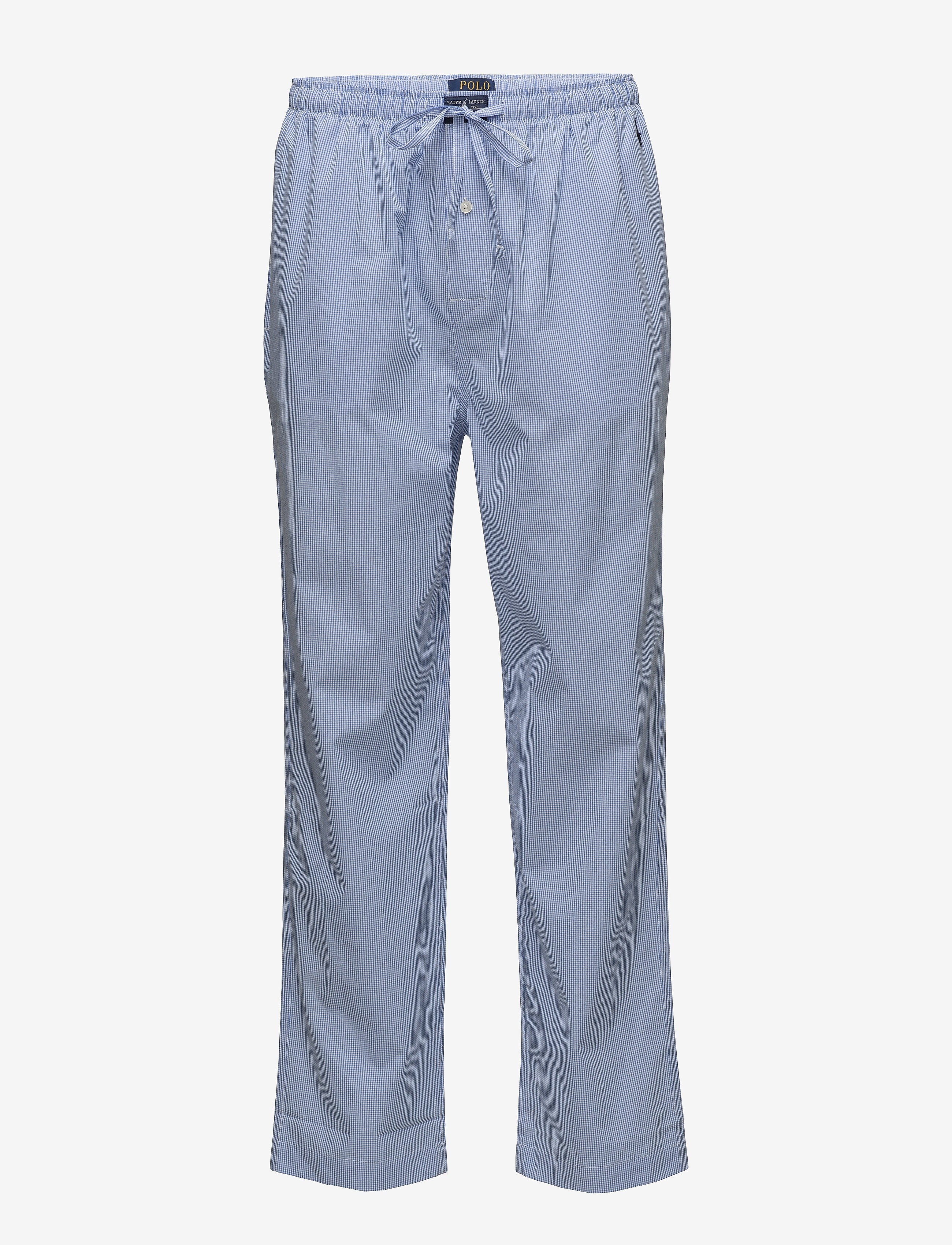 GINGHAM COTTON SLEEP PANT 001 LIGHT BLUE MINI GINGHAM