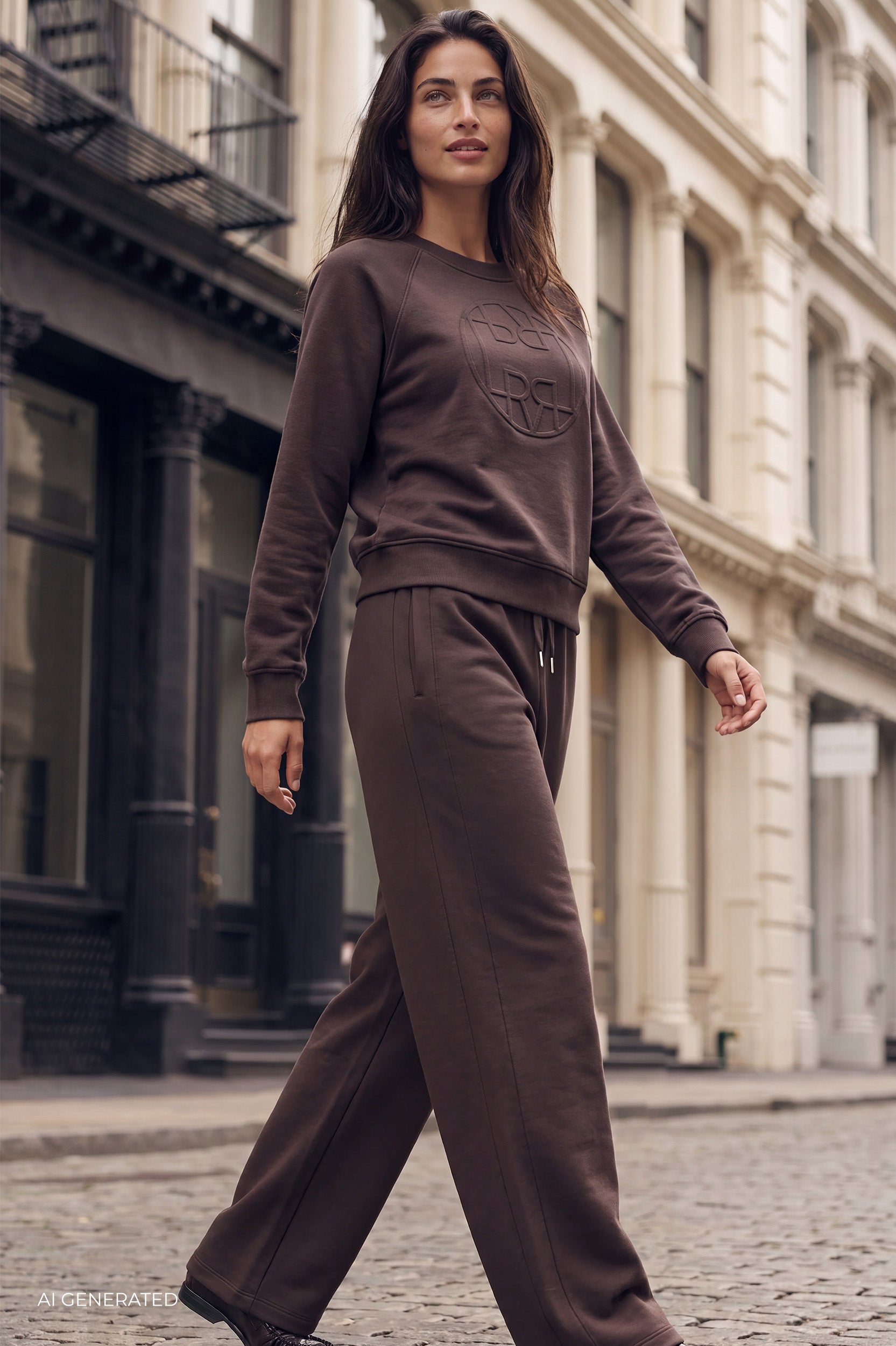 LR-NUKA 15 SWEATPANTS 8250 CHOCOLATE BROWN