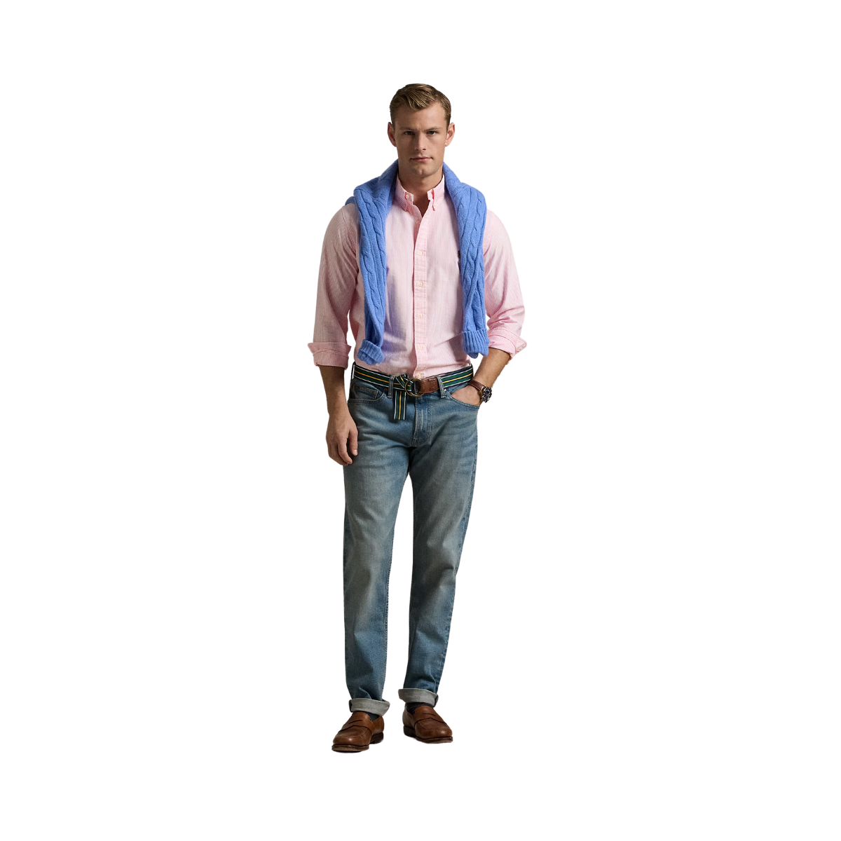 Cubdppcs-Long Sleeve-Sport Shirt - 001 NEW ROSE/WHITE