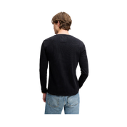 WAFFLE LONG SLEEVE HENLEY TOP
