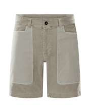BLOCKED CORDUROY SHORTS 118 FEATHER GRAY