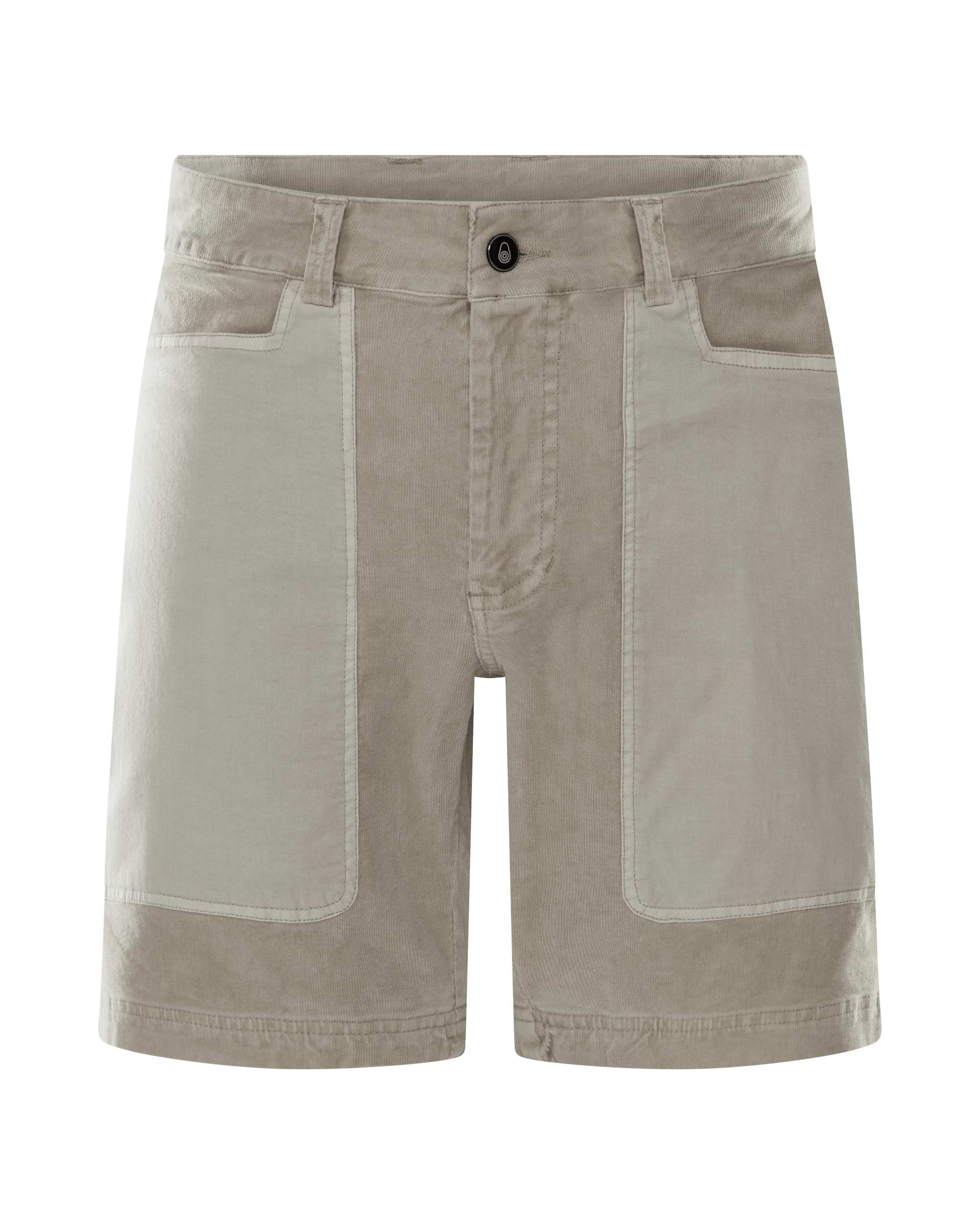 BLOCKED CORDUROY SHORTS 118 FEATHER GRAY