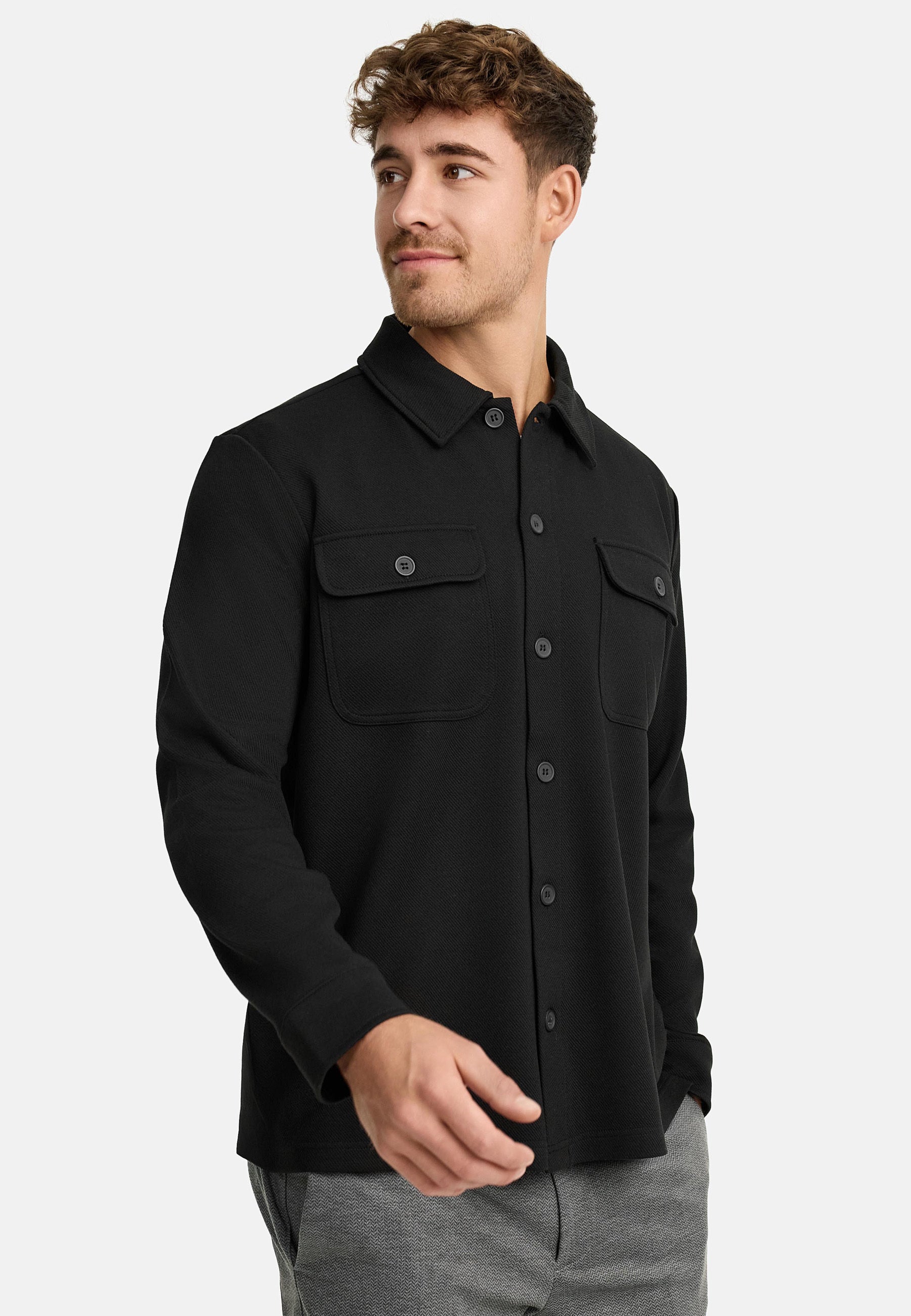 INNELLO OVERSHIRT 999 BLACK