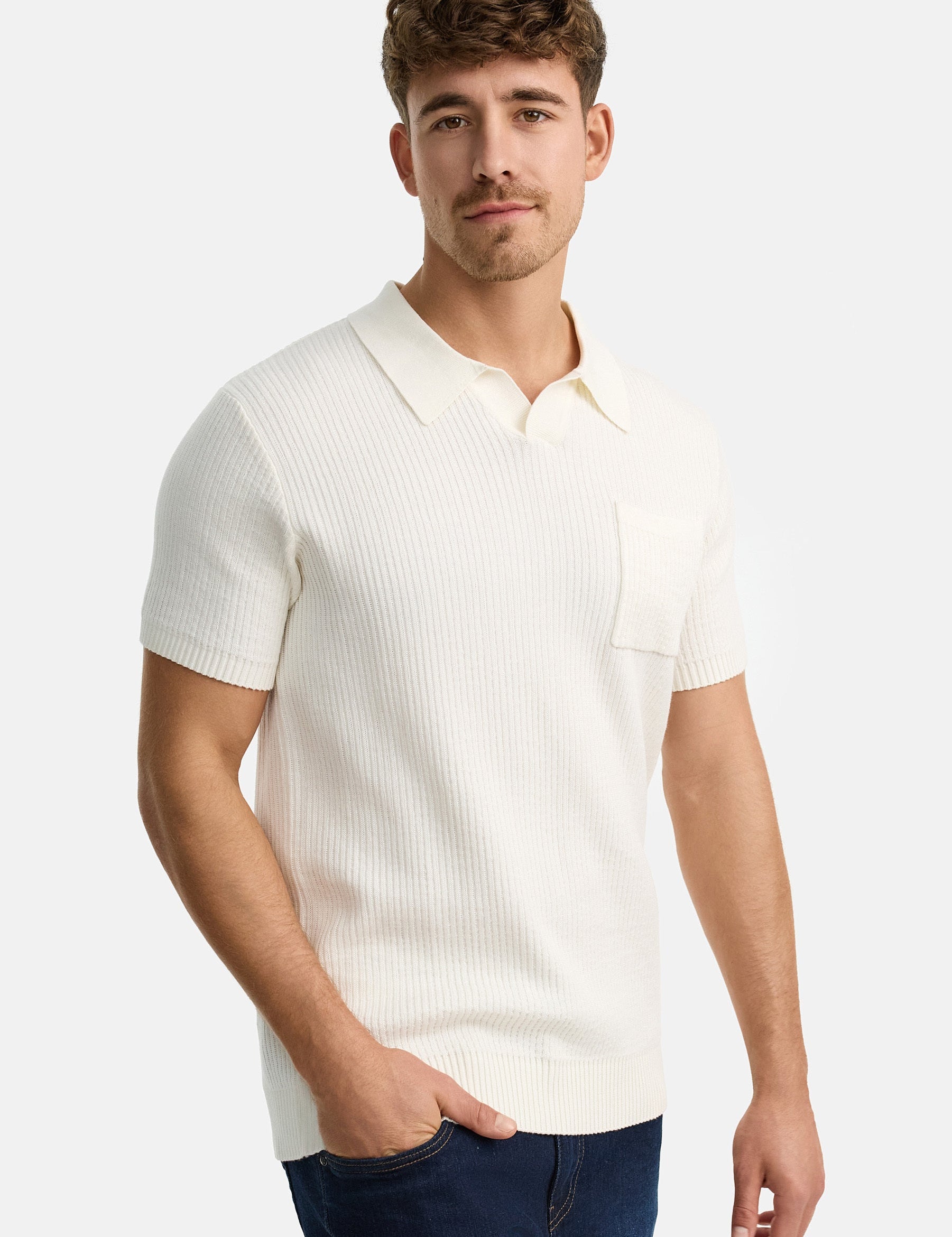INHARLO KNITTED PIQUE 002 OFF WHITE