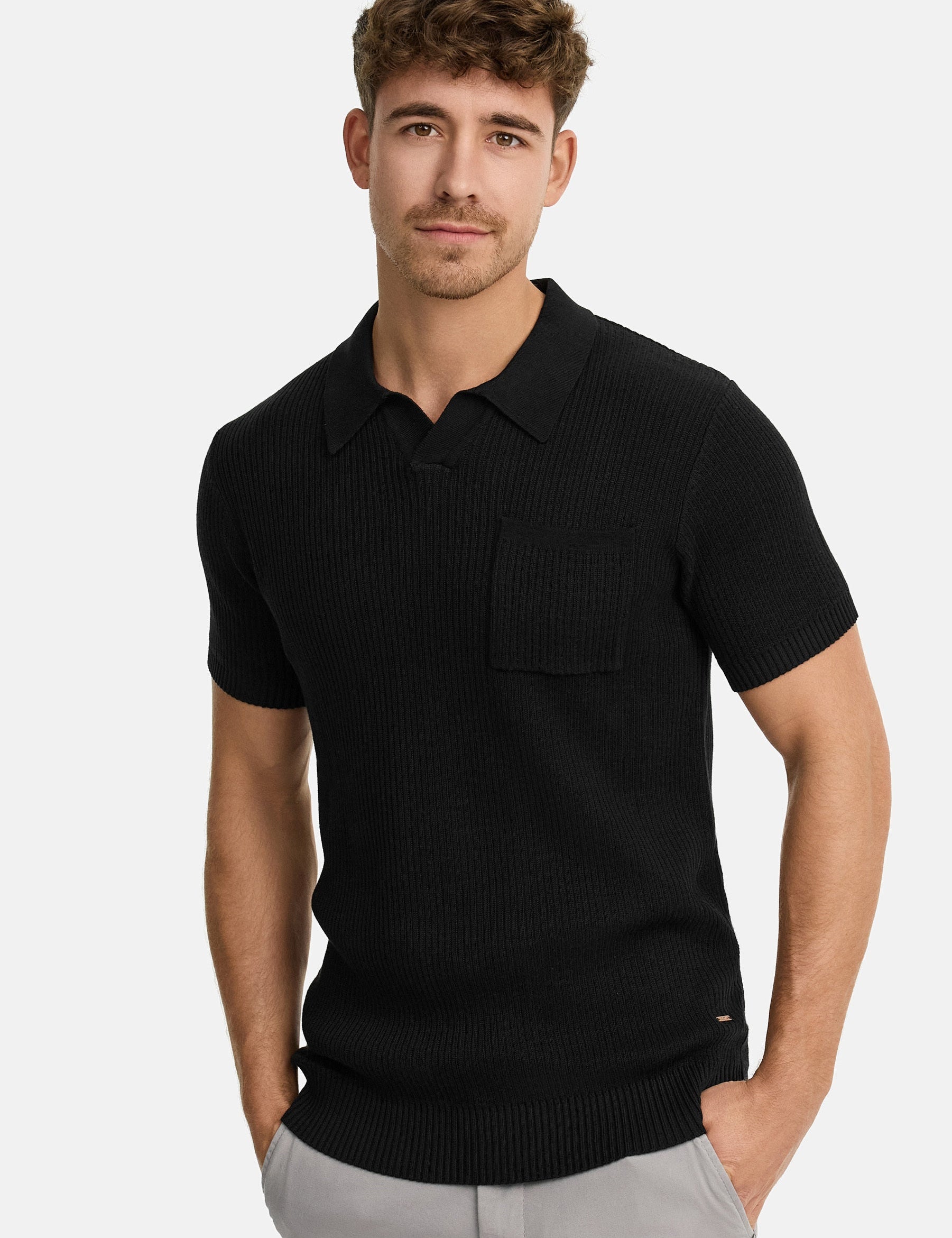 INHARLO KNITTED PIQUE 999 BLACK