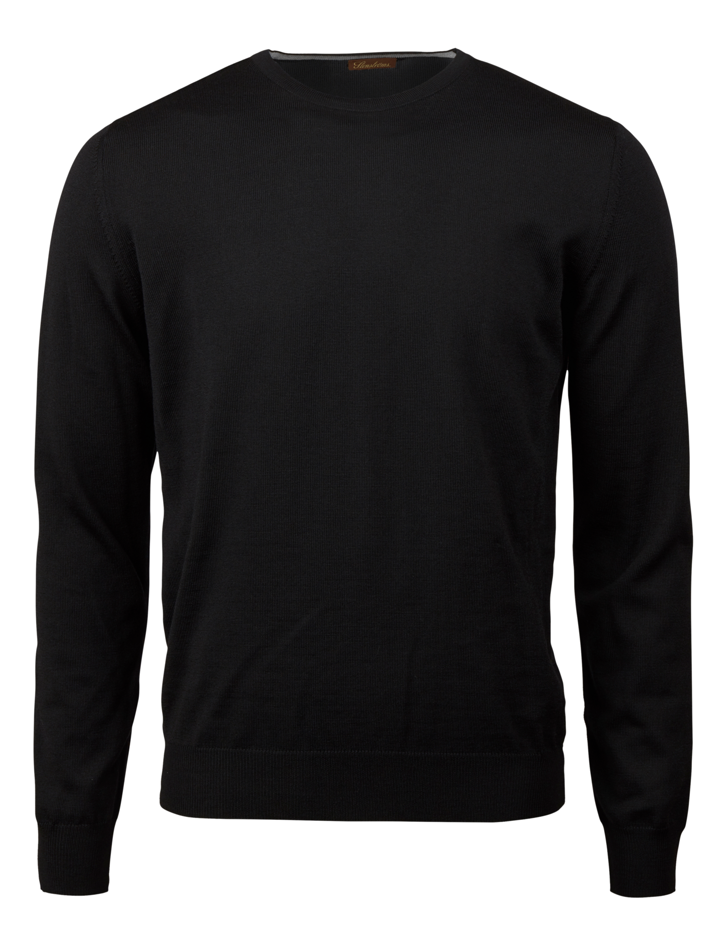 Stenströms Pullover Knitted Crew Neck Merino Wool 600 Black