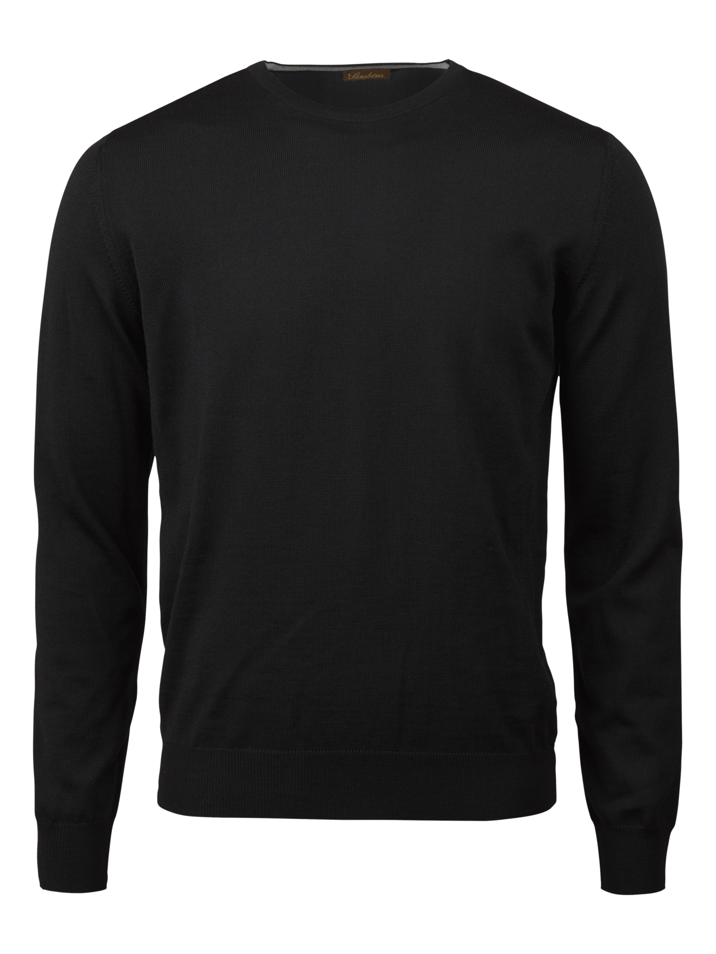 Stenströms Pullover Knitted Crew Neck Merino Wool 600 Black