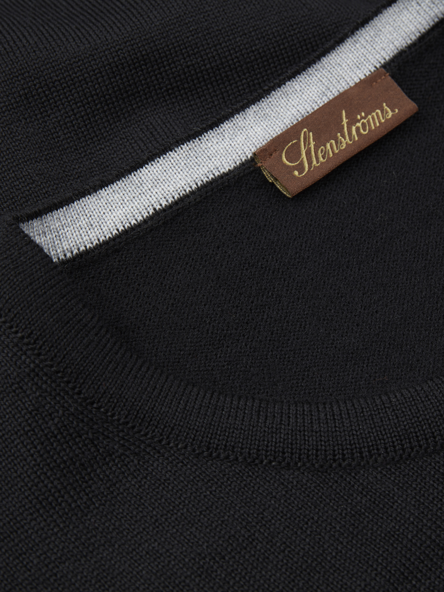 Stenströms Pullover Knitted Crew Neck Merino Wool 600 Black
