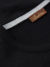 Stenströms Pullover Knitted Crew Neck Merino Wool 600 Black