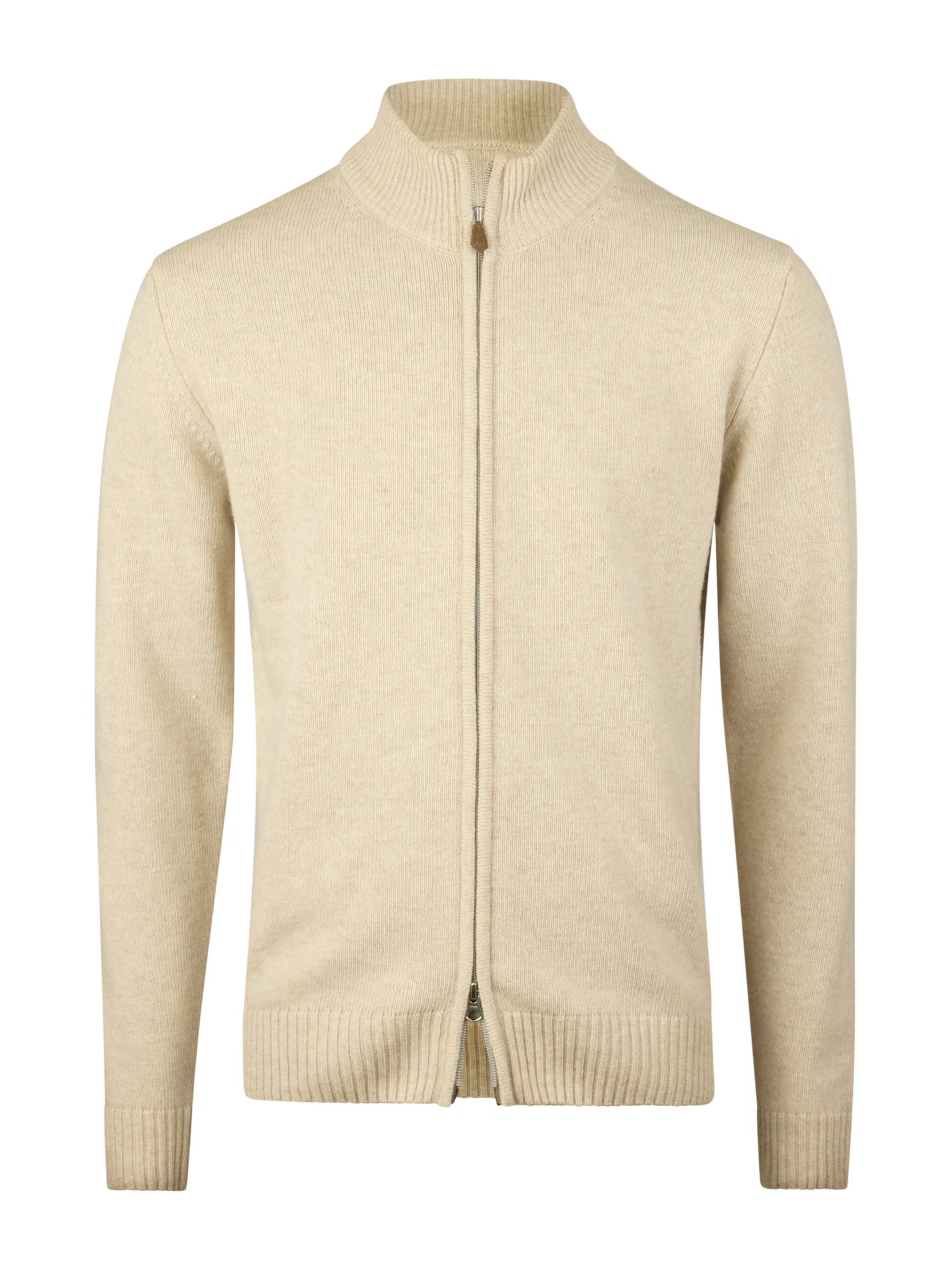 CARDIGAN KNITTED ZIP CARDED MERINO WOOL