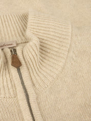 CARDIGAN KNITTED ZIP CARDED MERINO WOOL