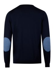 MERINO WOOL CREW NECK W/ PATCH 195
