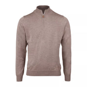 PULLOVER KNITTED HALF ZIP CARDED MERINO WOOL