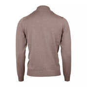 PULLOVER KNITTED HALF ZIP CARDED MERINO WOOL