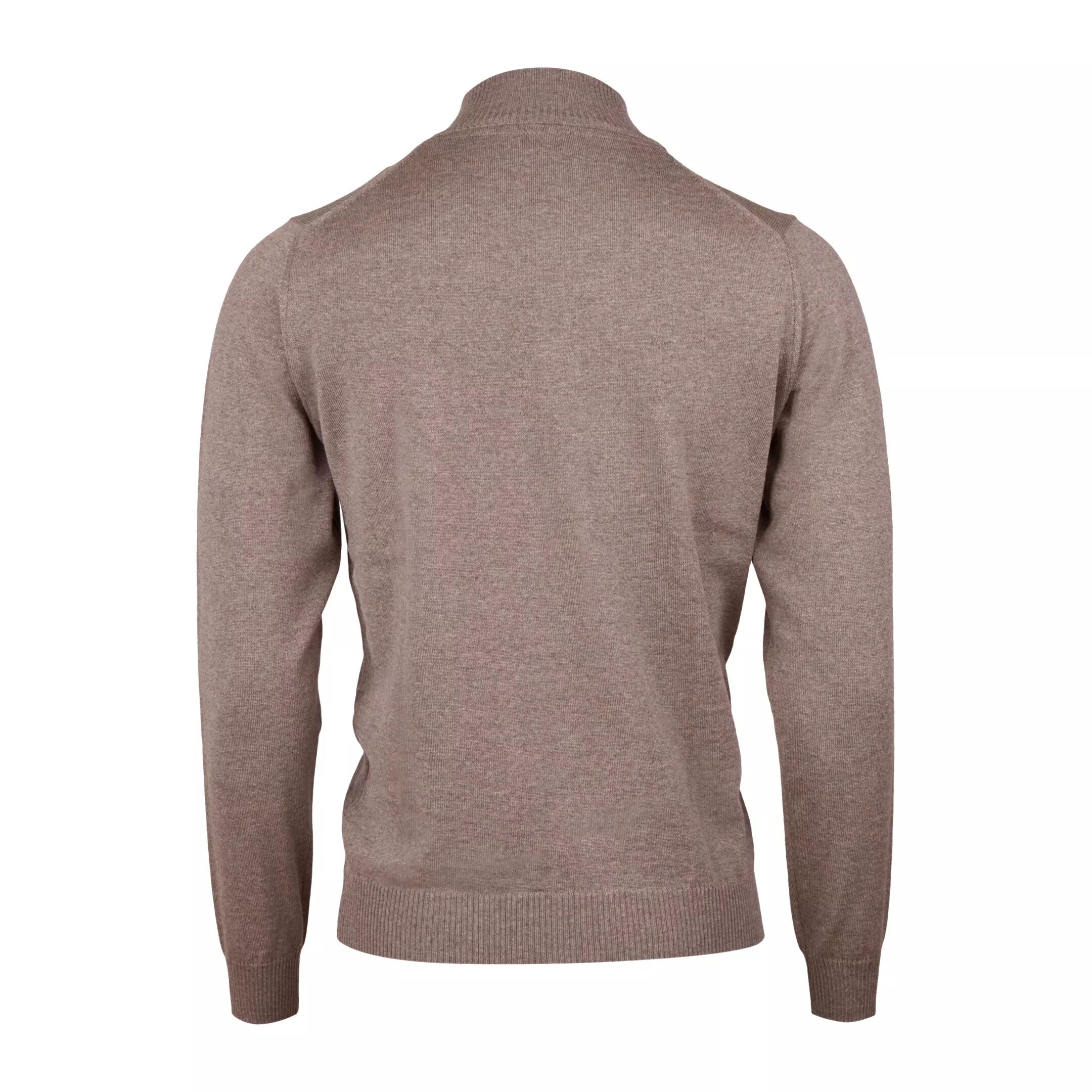 PULLOVER KNITTED HALF ZIP CARDED MERINO WOOL