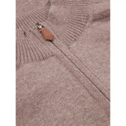 PULLOVER KNITTED HALF ZIP CARDED MERINO WOOL