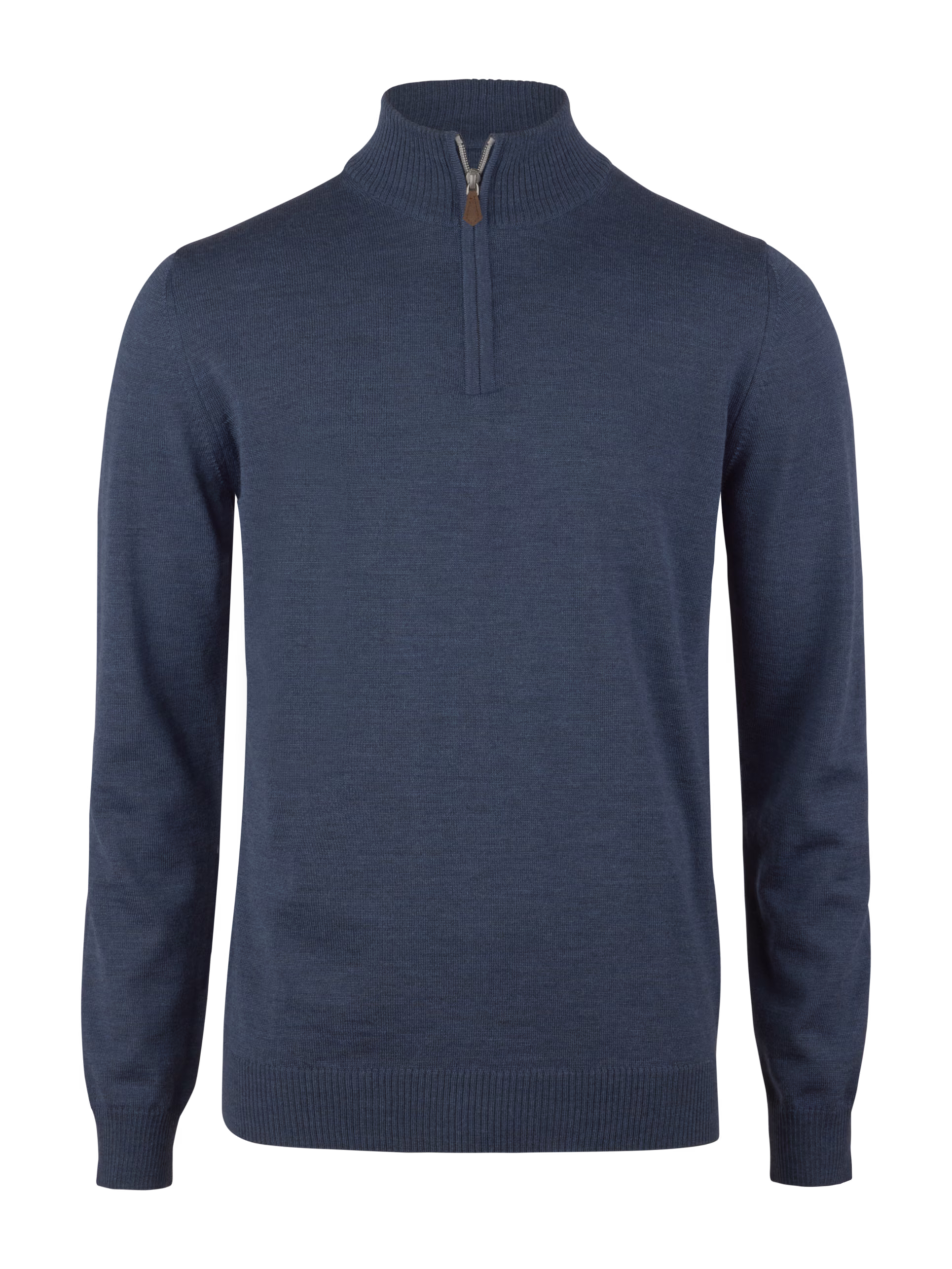 PULLOVER KNITTED HALF ZIP CARDED MERINO WOOL