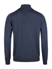 PULLOVER KNITTED HALF ZIP CARDED MERINO WOOL