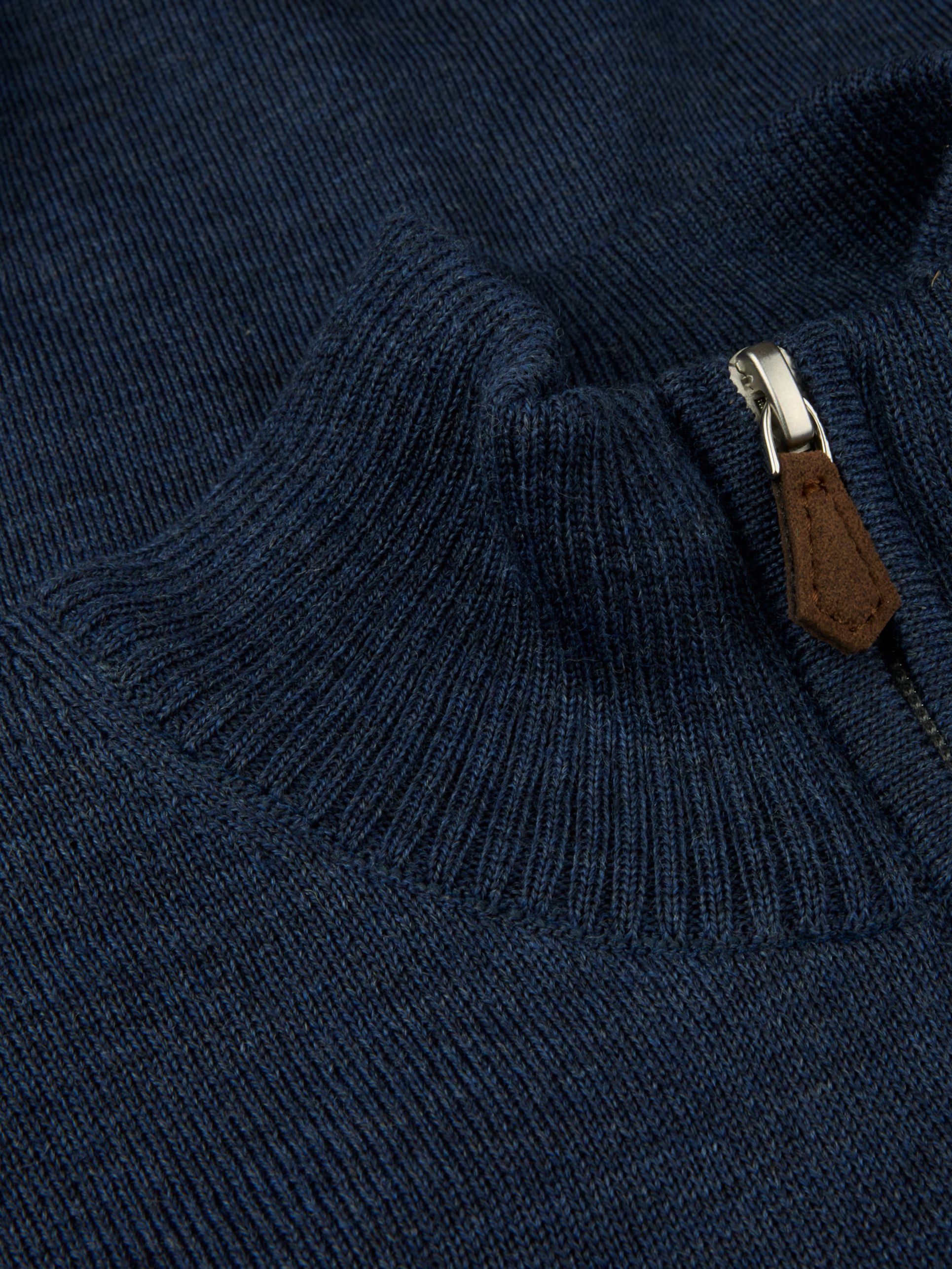 PULLOVER KNITTED HALF ZIP CARDED MERINO WOOL