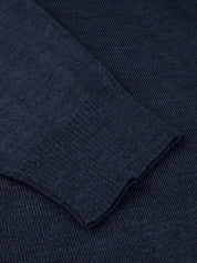 PULLOVER KNITTED HALF ZIP CARDED MERINO WOOL