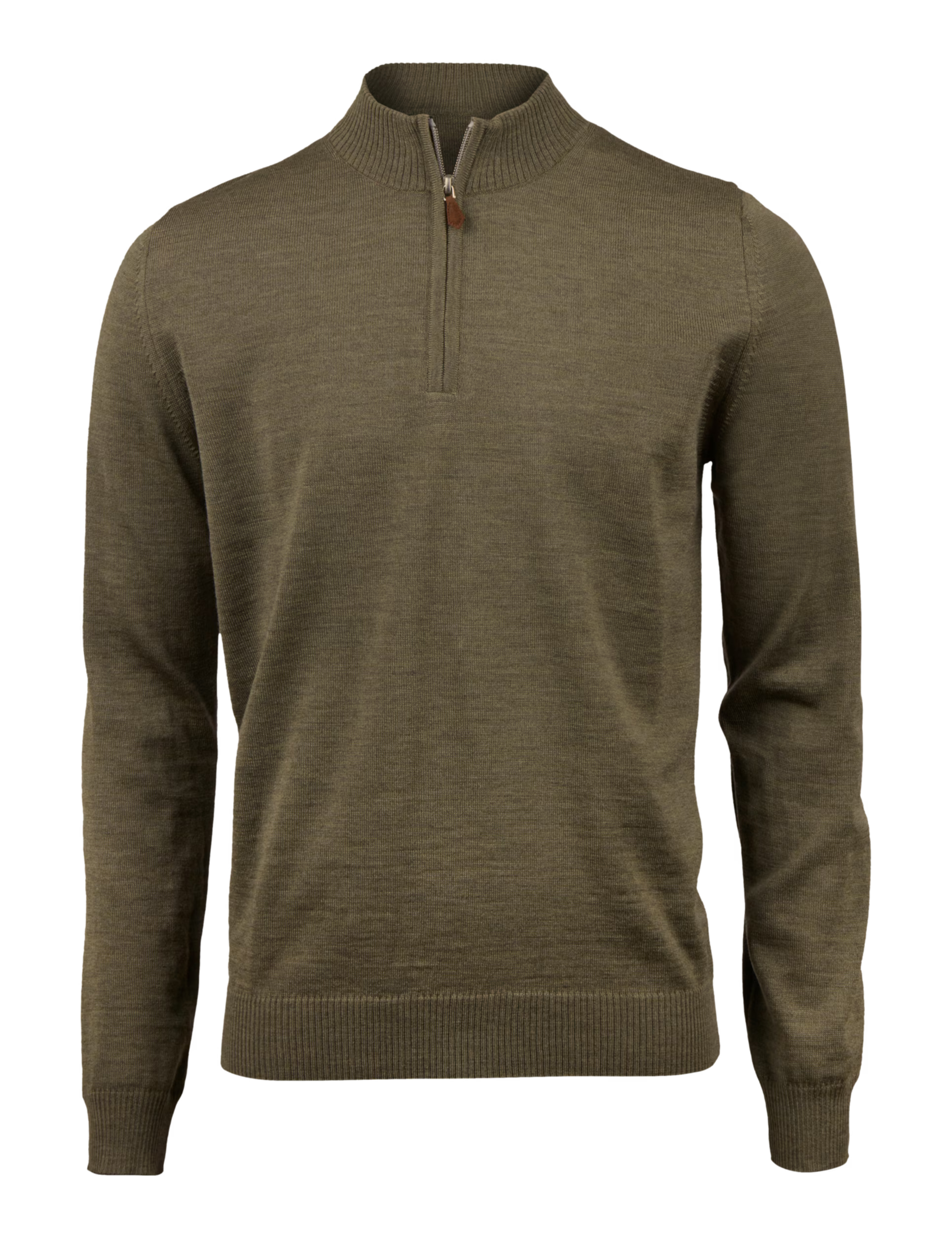 PULLOVER KNITTED HALF ZIP CARDED MERINO WOOL