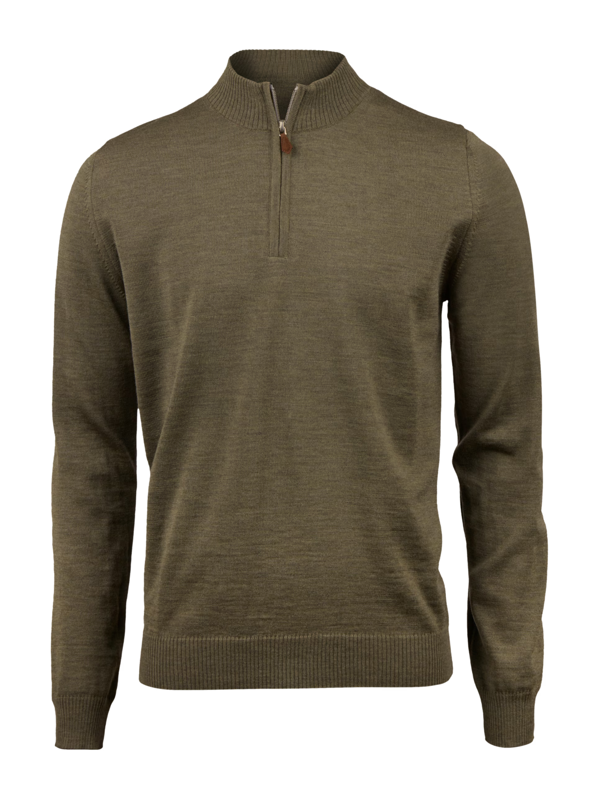 PULLOVER KNITTED HALF ZIP CARDED MERINO WOOL