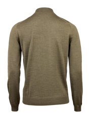 PULLOVER KNITTED HALF ZIP CARDED MERINO WOOL