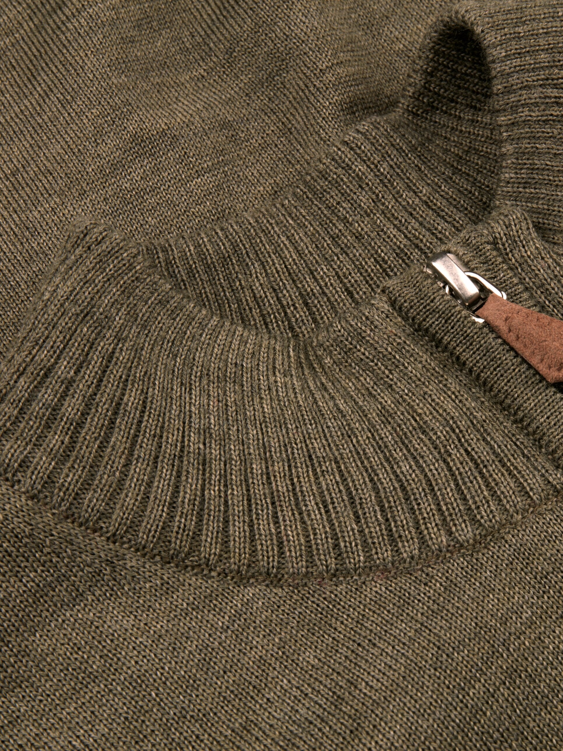 PULLOVER KNITTED HALF ZIP CARDED MERINO WOOL
