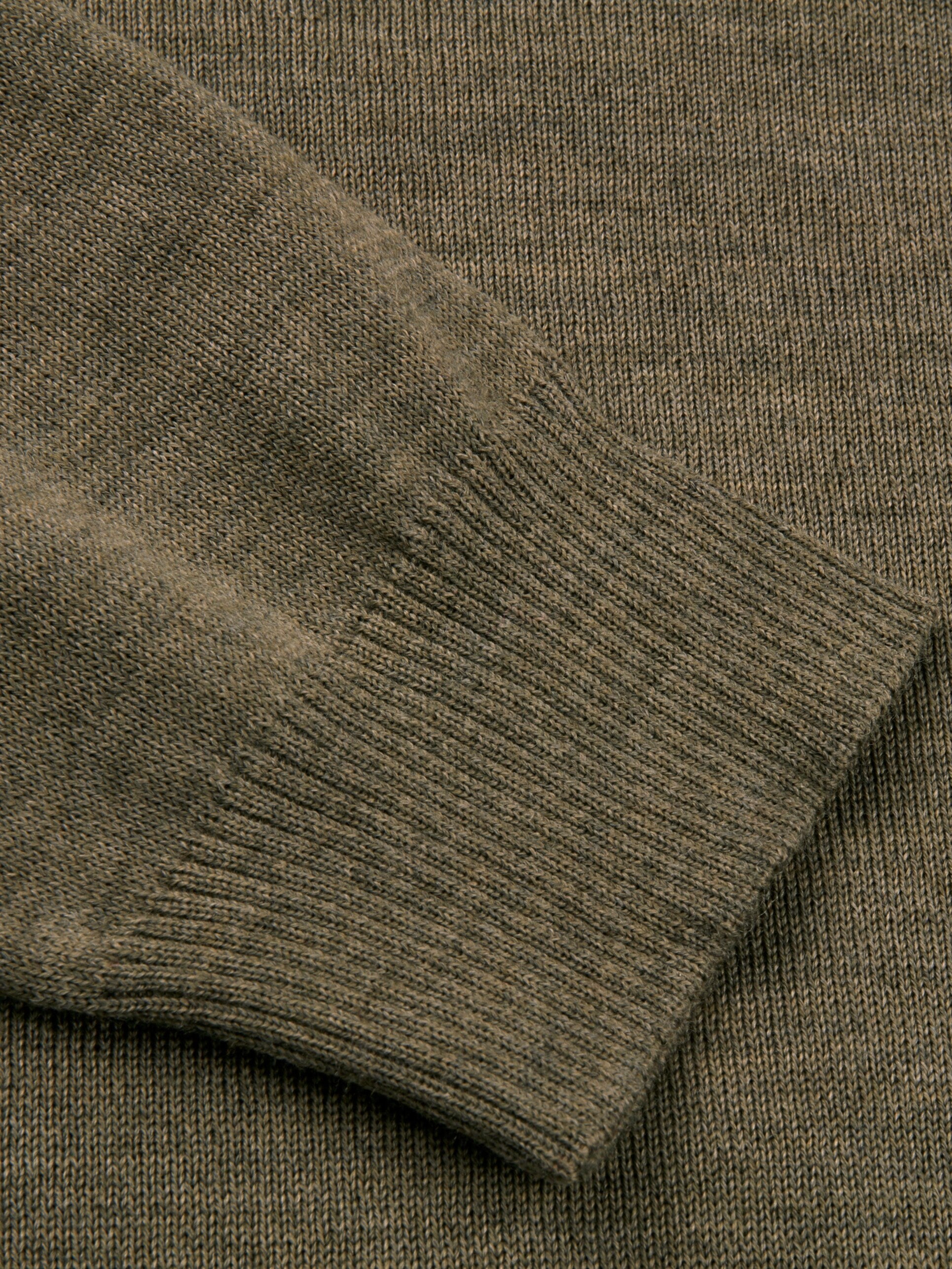 PULLOVER KNITTED HALF ZIP CARDED MERINO WOOL