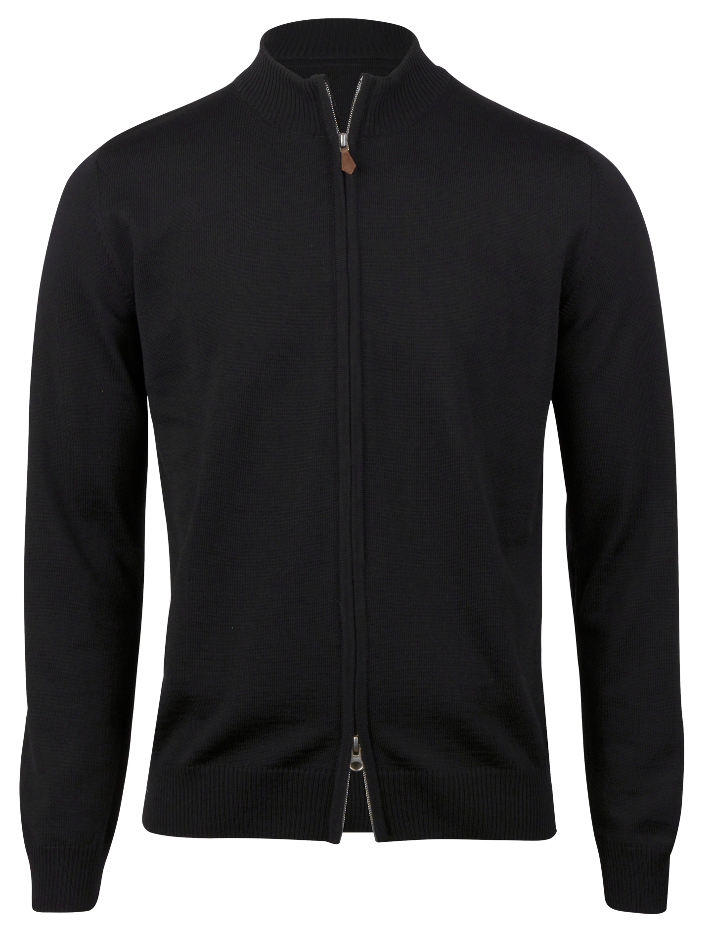 CARDIGEN KNITTED FULLZIP MERINO WOOL 600 BLACK
