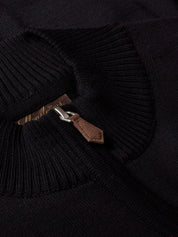 CARDIGEN KNITTED FULLZIP MERINO WOOL 600 BLACK