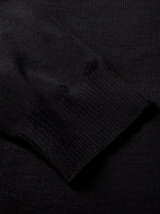 CARDIGEN KNITTED FULLZIP MERINO WOOL 600 BLACK