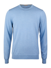 PULLOVER KNITTED CREW NECK W/ PATCH MERINO WOOL