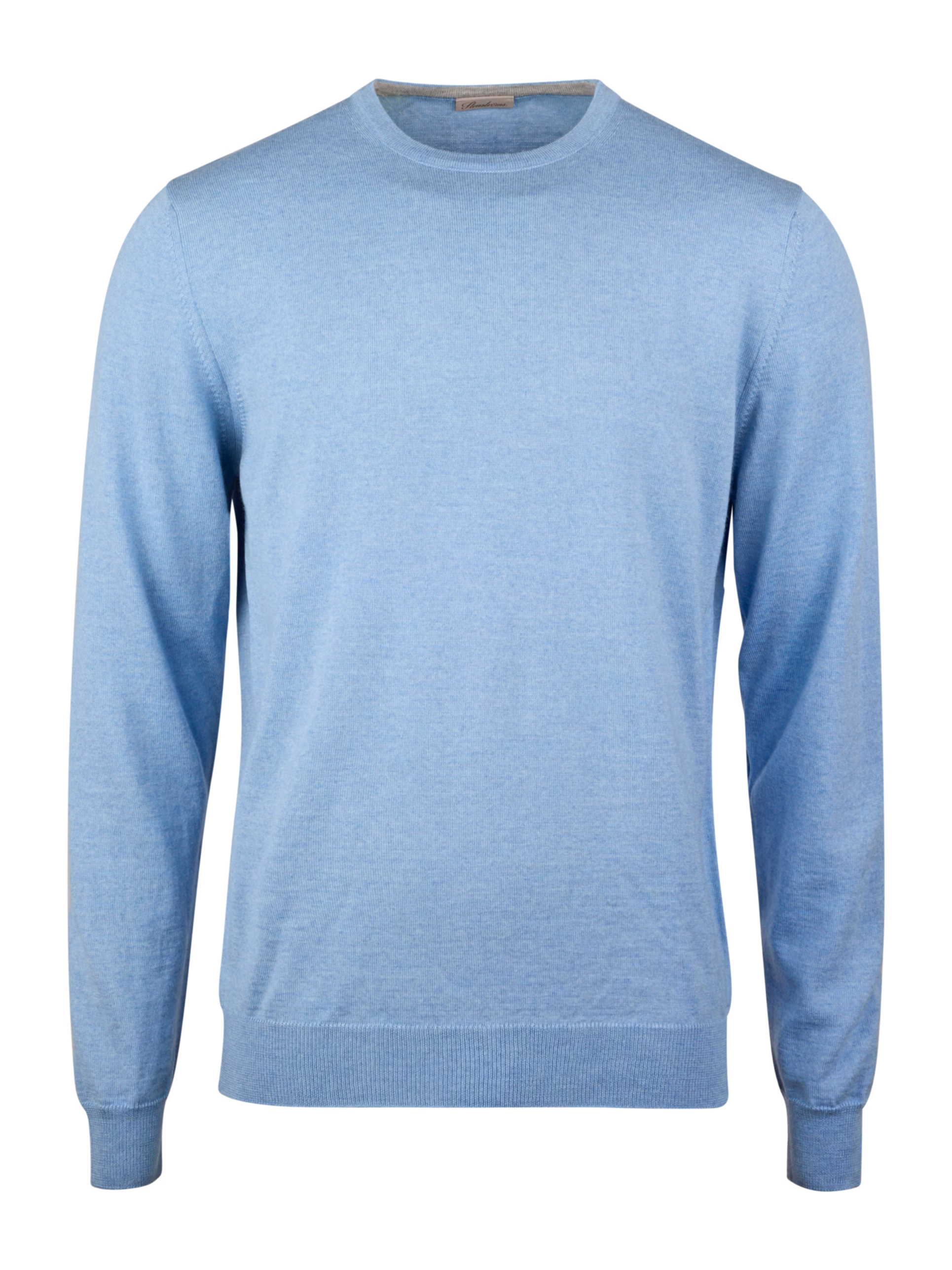 PULLOVER KNITTED CREW NECK W/ PATCH MERINO WOOL