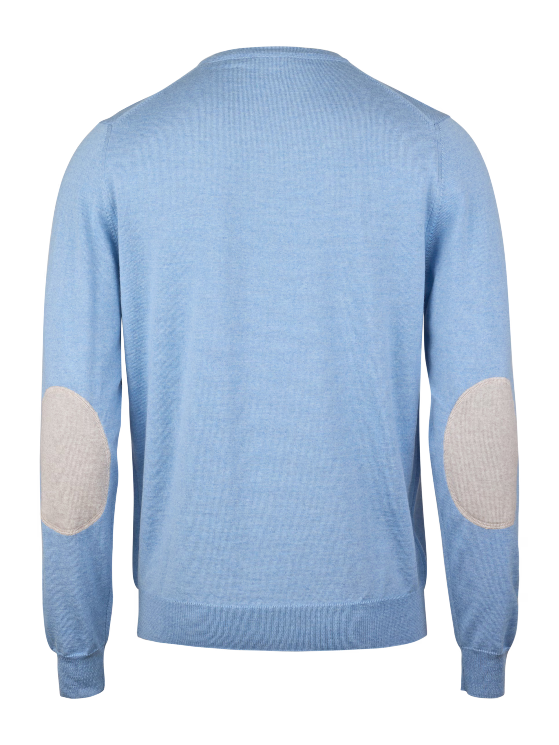 PULLOVER KNITTED CREW NECK W/ PATCH MERINO WOOL