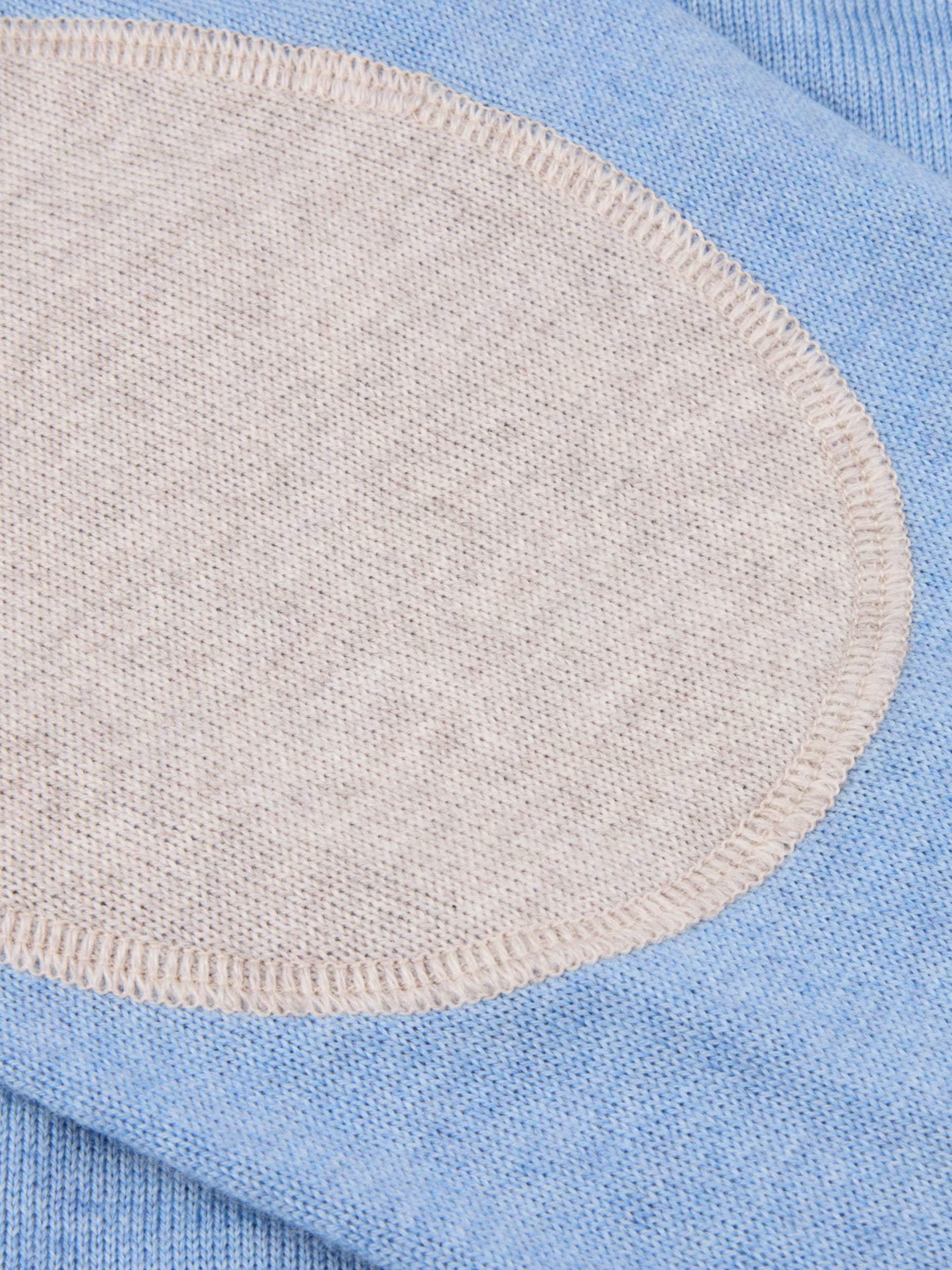 PULLOVER KNITTED CREW NECK W/ PATCH MERINO WOOL