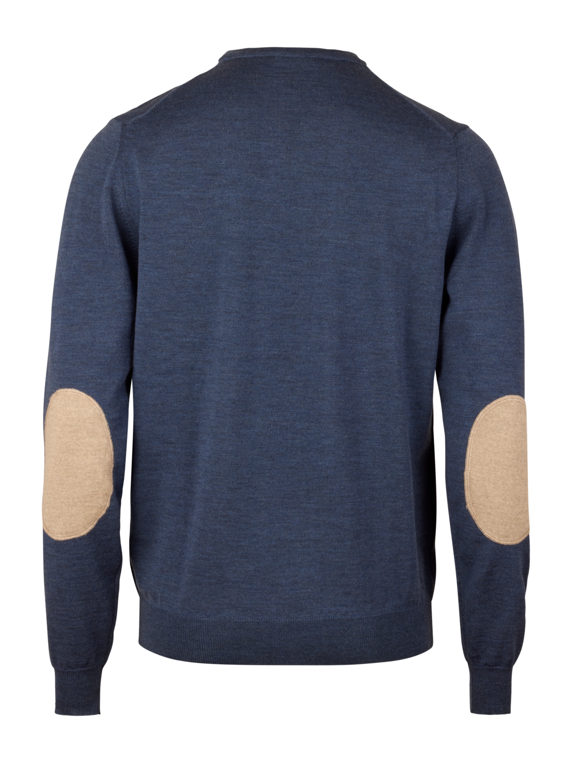 PULLOVER KNITTED CREW NECK W/ PATCH MERINO WOOL