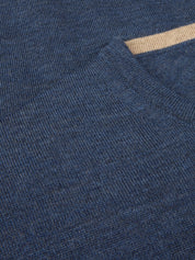 PULLOVER KNITTED CREW NECK W/ PATCH MERINO WOOL