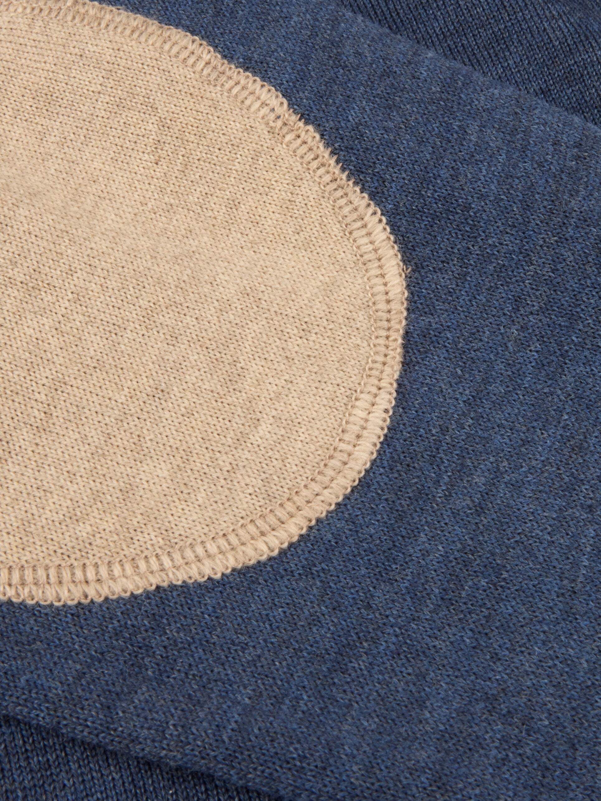 PULLOVER KNITTED CREW NECK W/ PATCH MERINO WOOL