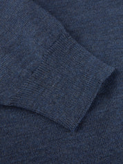 PULLOVER KNITTED CREW NECK W/ PATCH MERINO WOOL