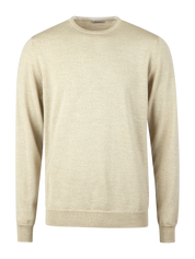 PULLOVER KNITTED CREW NECK W/ PATCH MERINO WOOL