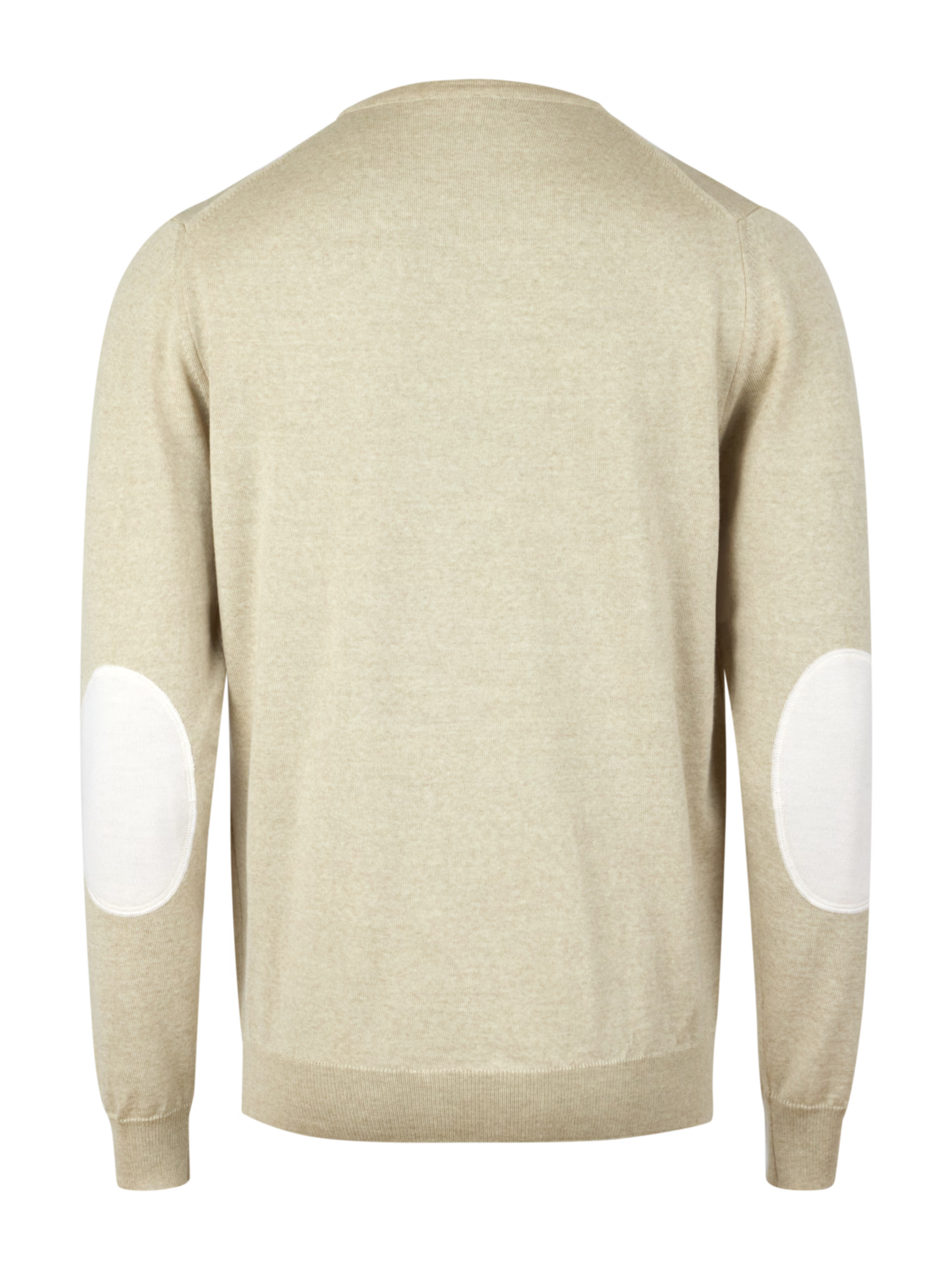 PULLOVER KNITTED CREW NECK W/ PATCH MERINO WOOL