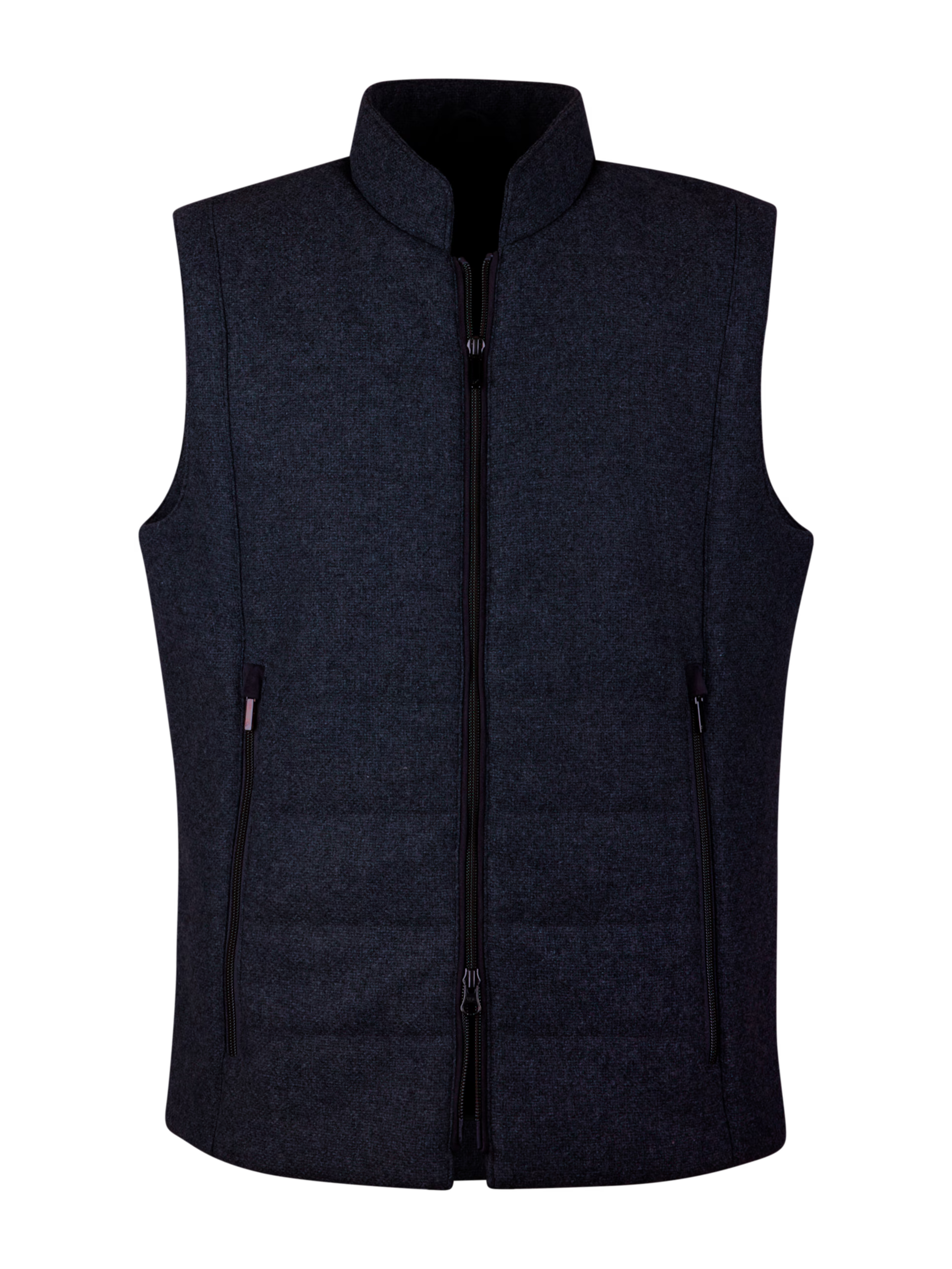 VEST ZIP ALCANTARA TEXTURED WOOL