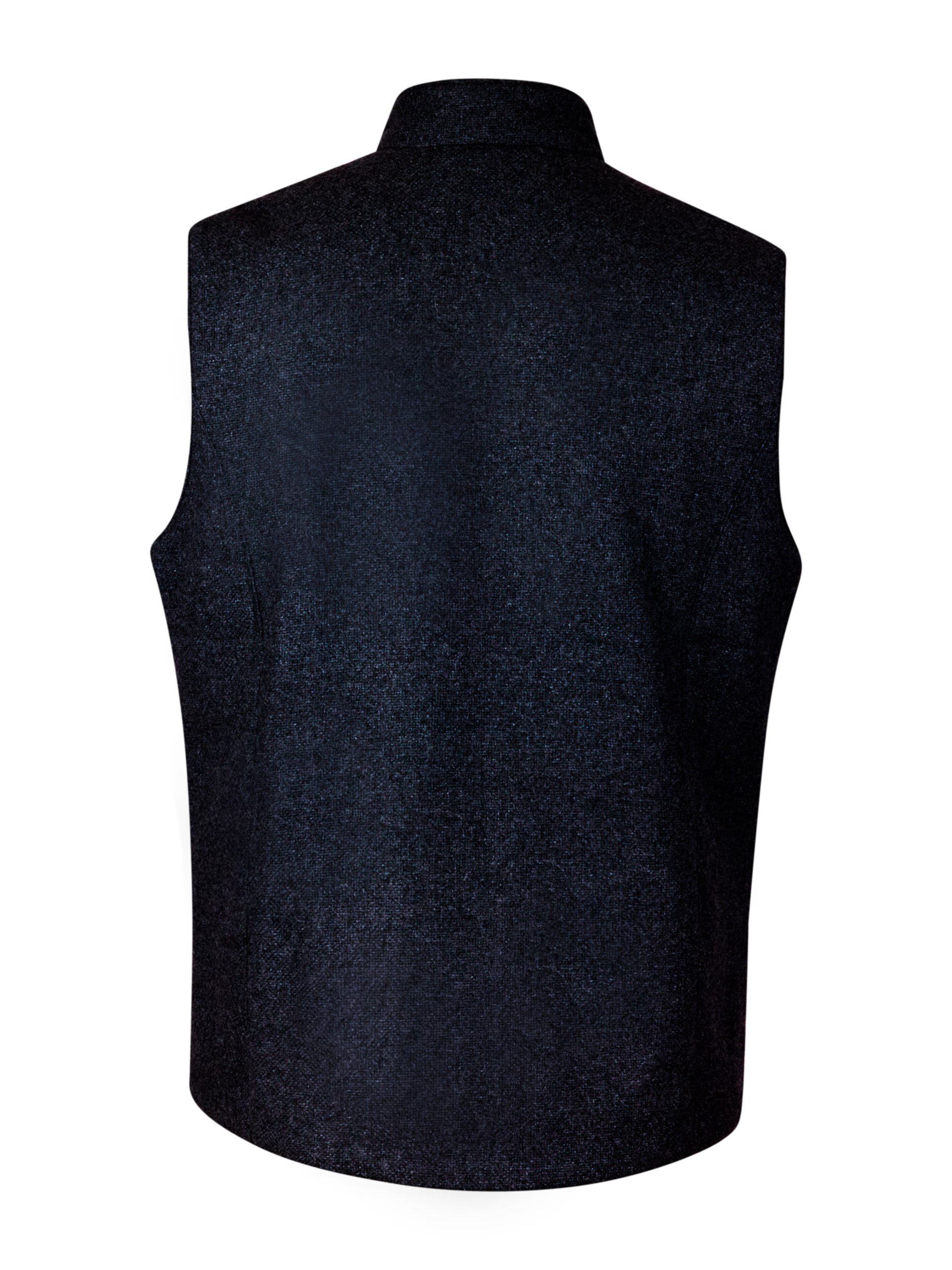 VEST ZIP ALCANTARA TEXTURED WOOL