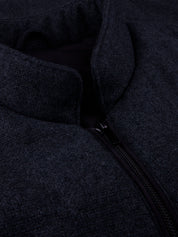 VEST ZIP ALCANTARA TEXTURED WOOL